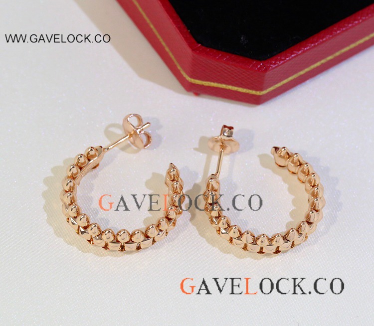 Copy Cartier Clash de Rose Gold Earring - Small Model